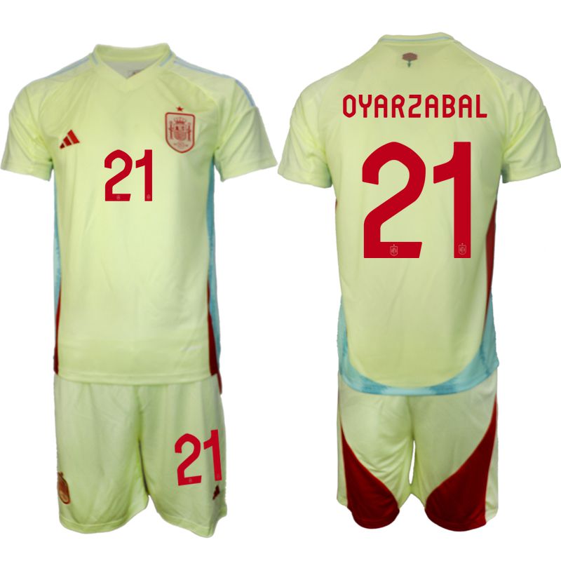 Men 2024-2025 Season Spain away green #21 Soccer Jersey